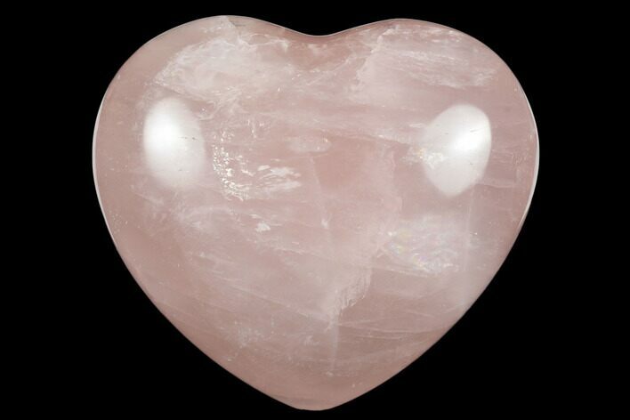 Polished Rose Quartz Heart - Madagascar #184059